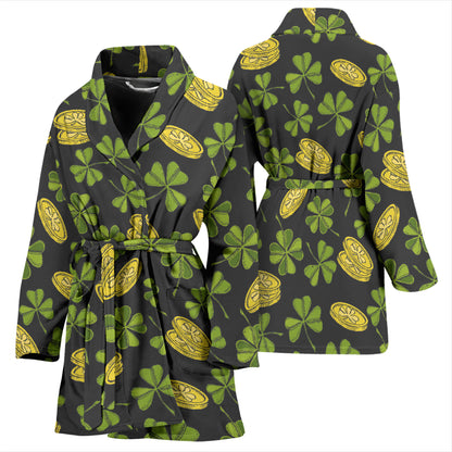 St Patricks Day Print Design LKS305 Women Bathrobe