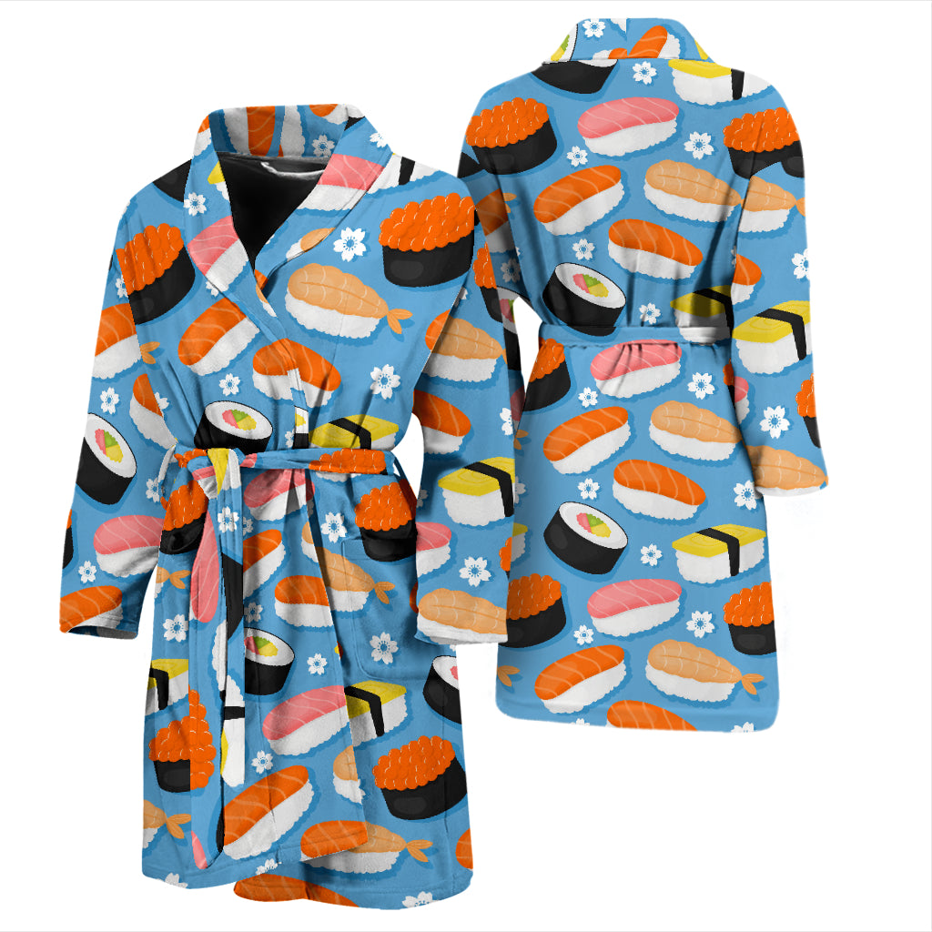 Sushi Print Design LKS304 Men Bathrobe