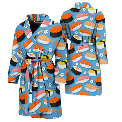 Sushi Print Design LKS304 Men Bathrobe