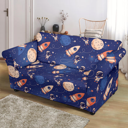 Space Astronaut Rocket Print Design LKS304 Loveseat Couch Slipcover