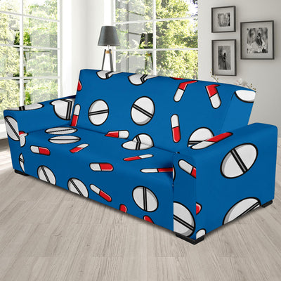 Pill Pattern Print Design A05 Sofa Slipcover