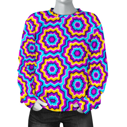 Optical illusion Techno Movement Women Long Sleeve Sweatshirt