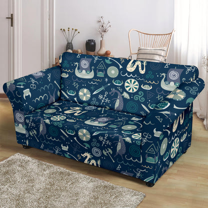 Vikings Print Design LKS305 Loveseat Couch Slipcover