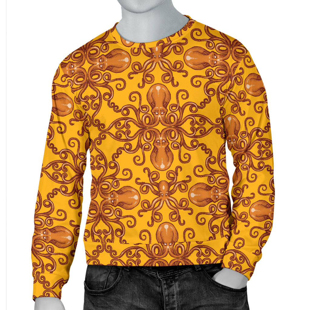 Octopus Background Design Print Men Long Sleeve Sweatshirt