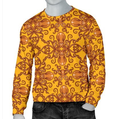 Octopus Background Design Print Men Long Sleeve Sweatshirt