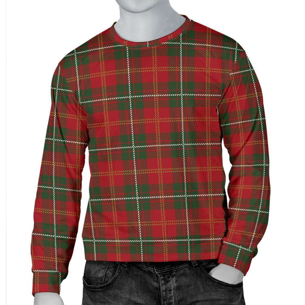 Holiday Tartan Plaid Pattern Men Long Sleeve Sweatshirt
