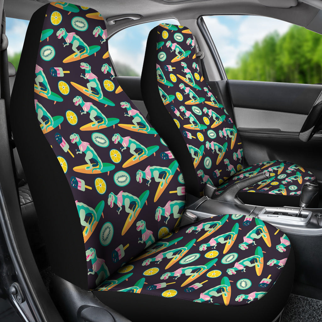 Surfboard T Rex Print Design LKS301 Car Seat Covers