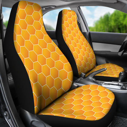Honey Bee Honeycomb Print Design LKS3011 Car Seat Covers