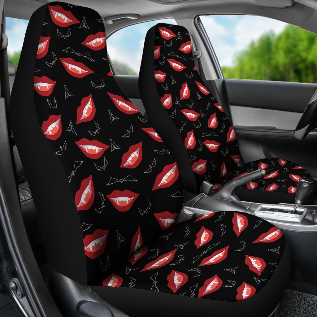 Vampire Lips Print Design LKS301 Car Seat Covers