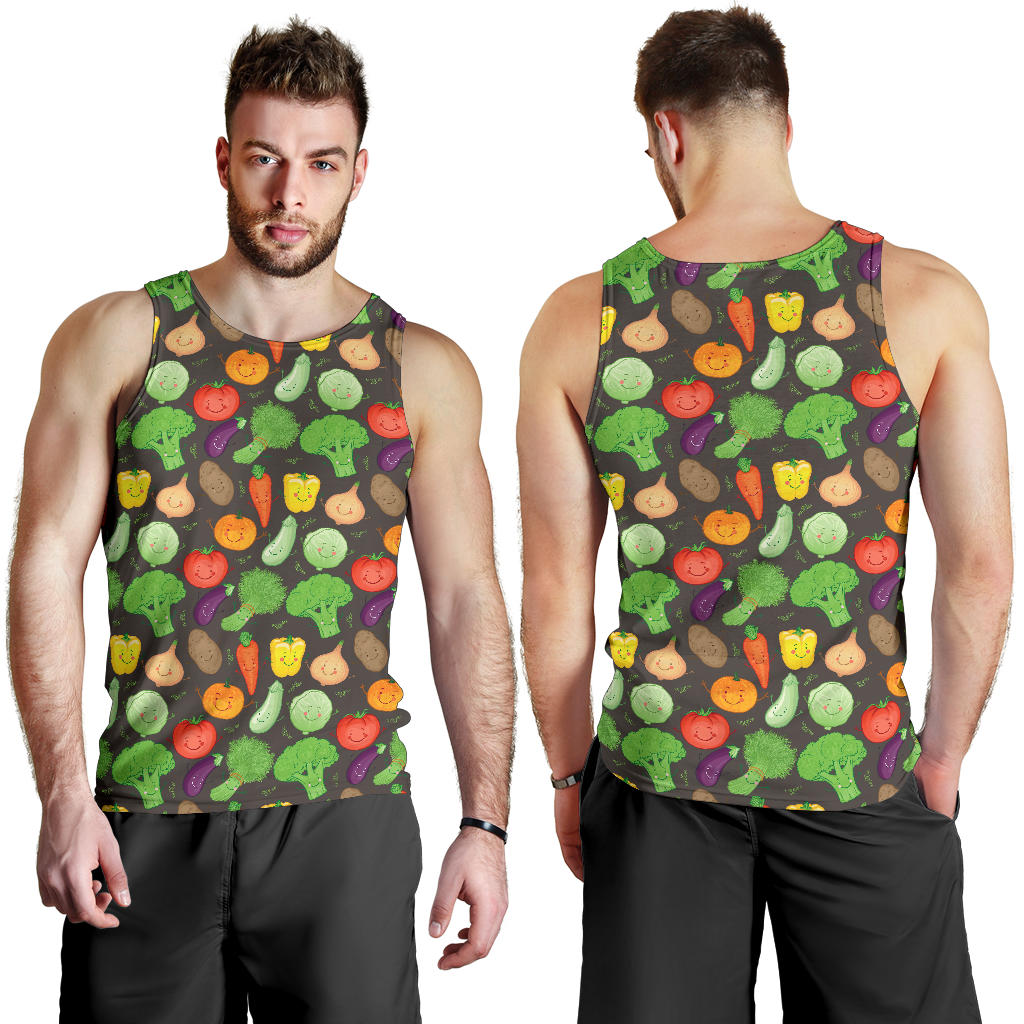 Vegan Funny Themed Design Print Men Tank Top