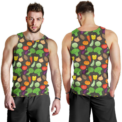 Vegan Funny Themed Design Print Men Tank Top