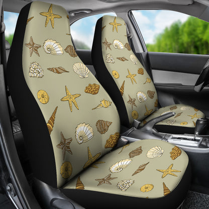Seashell Beach Print Design LKS303 Car Seat Covers