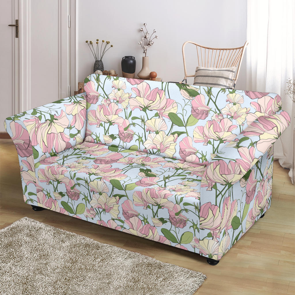 Sweet Pea Print Design LKS304 Loveseat Couch Slipcover