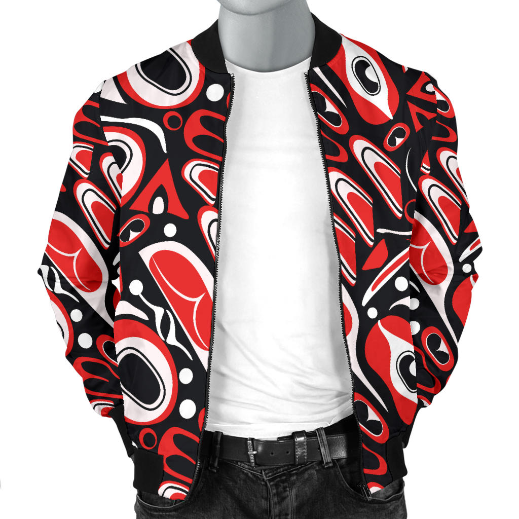 Totem Pole Texture Design Men Bomber Jacket