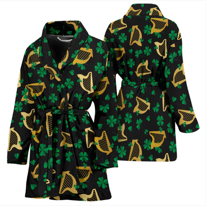 Harp Print Design LKS402 Women Bathrobe