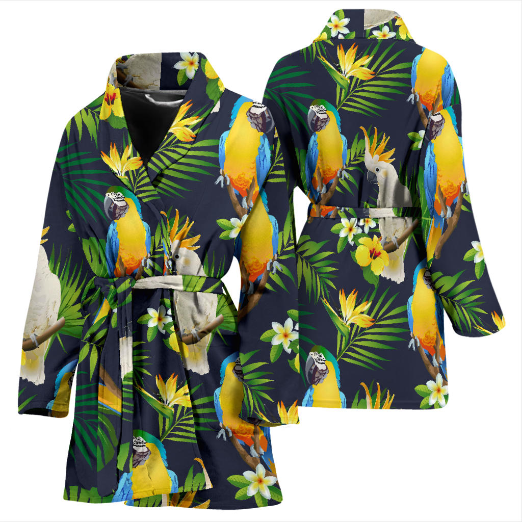 Parrot Pattern Print Design A03 Women Bathrobe