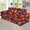 Halloween Pumpkin Pattern Print Design 03 Sofa Slipcover