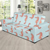 SeaHorse Pattern Print Design 01 Sofa Slipcover