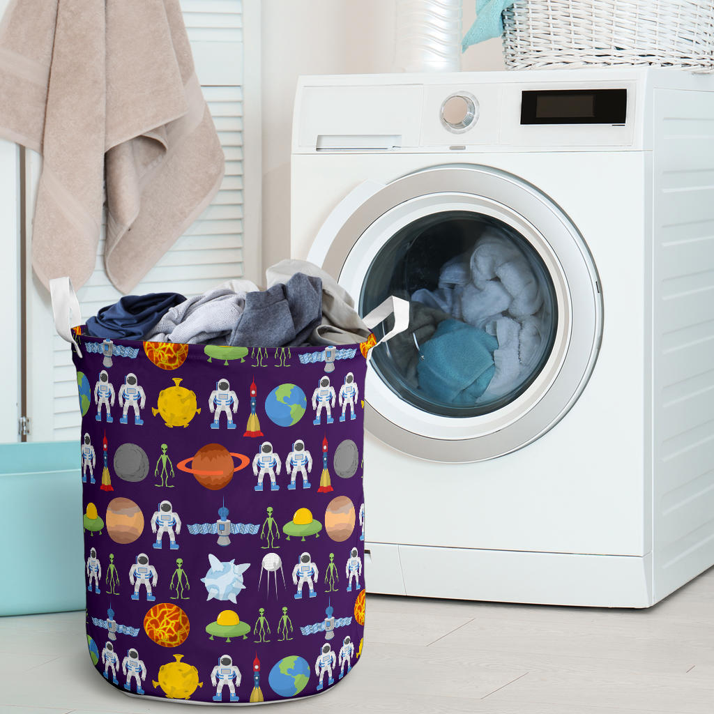 Alien Astronaut Planet Laundry Basket