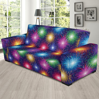 Firework Colorful Print Design LKS301 Sofa Slipcover
