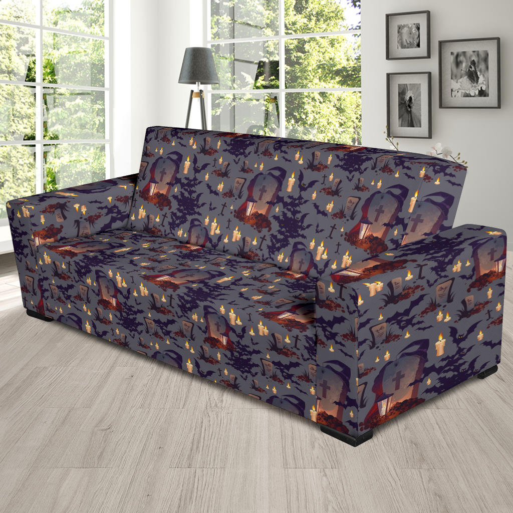 Creepy Graveyard Print Design LKS301 Sofa Slipcover