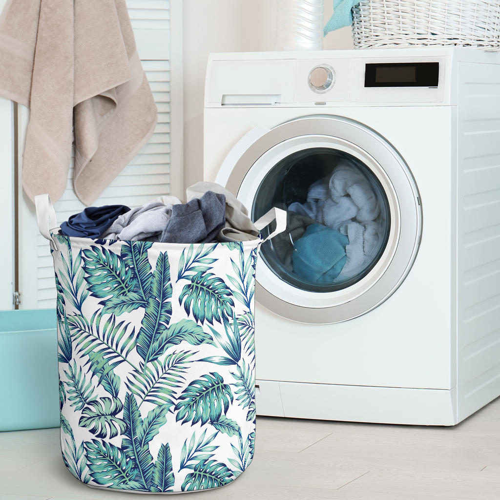 Pattern Tropical Palm Leaves Laundry Basket