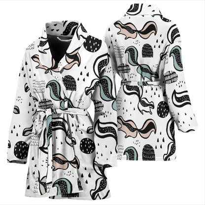Skunk Print Design LKS303 Women Bathrobe