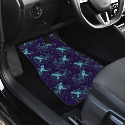 Shark Themed Print Car Floor Mats Front Back
