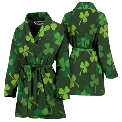 Irish Pattern Print Design 03 Women Bathrobe