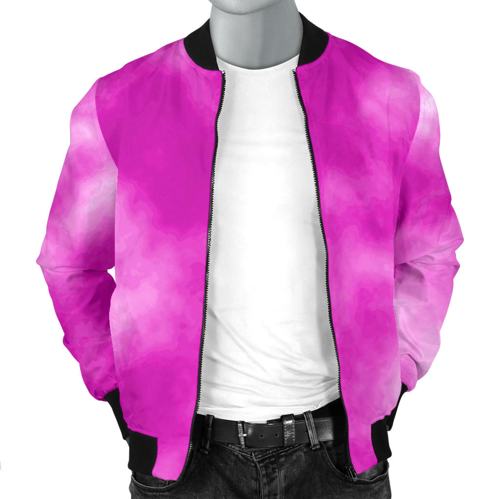 Tie Dye Pink Design Print Men Bomber Jacket