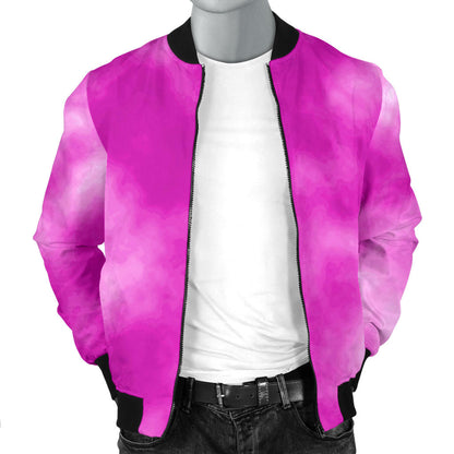 Tie Dye Pink Design Print Men Bomber Jacket