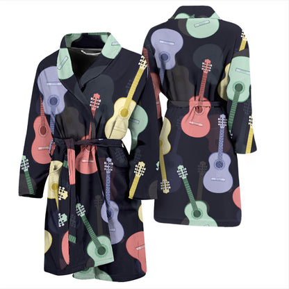 Acoustic Guitar Print Design LKS401 Men Bathrobe