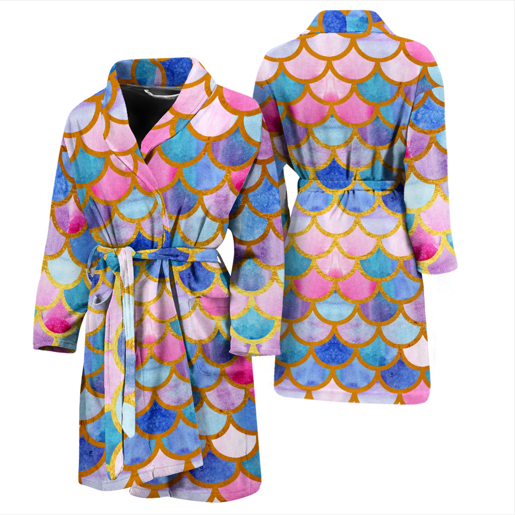 Scales Print Design LKS401 Men Bathrobe