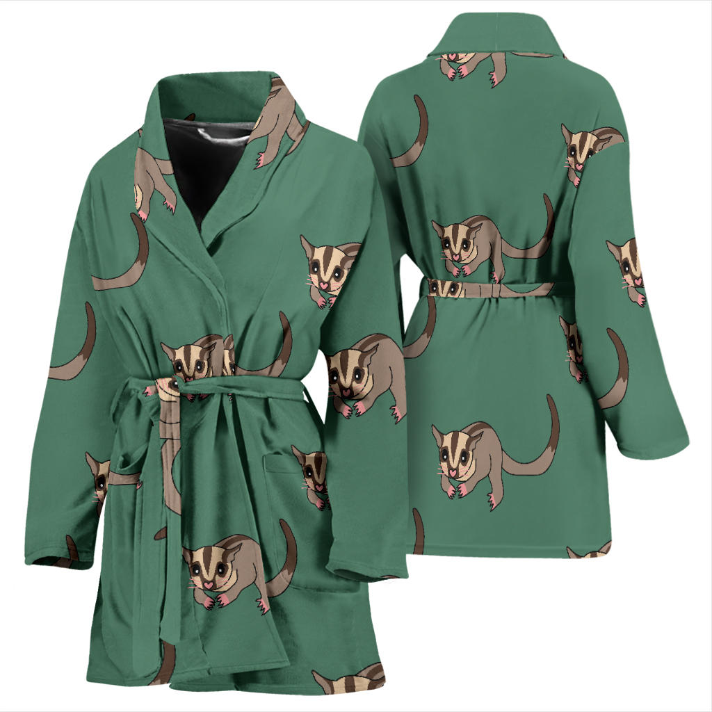 Sugar Glider Pattern Print Design 01 Women Bathrobe