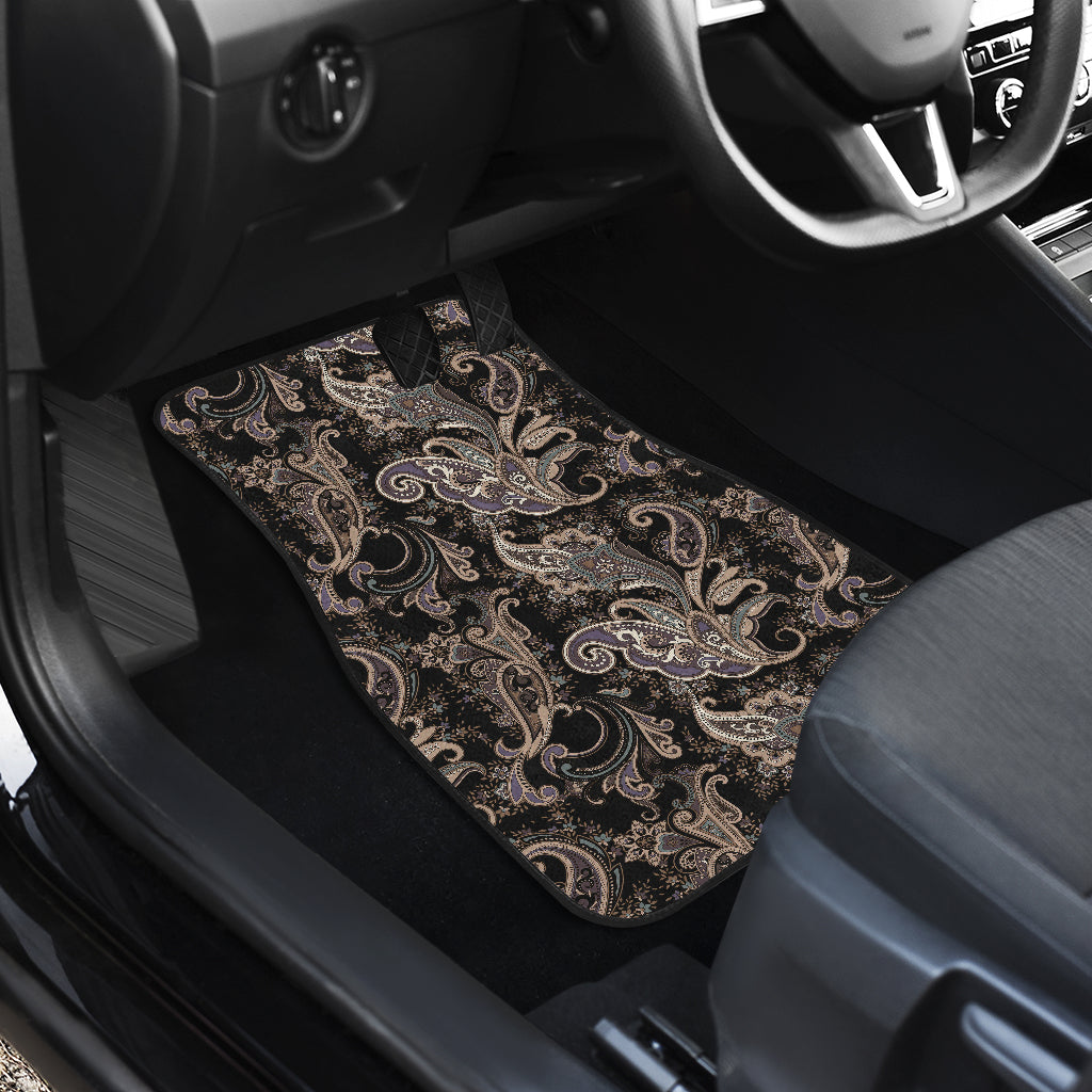 Paisley Mandala Design Print Car Floor Mats Front Back