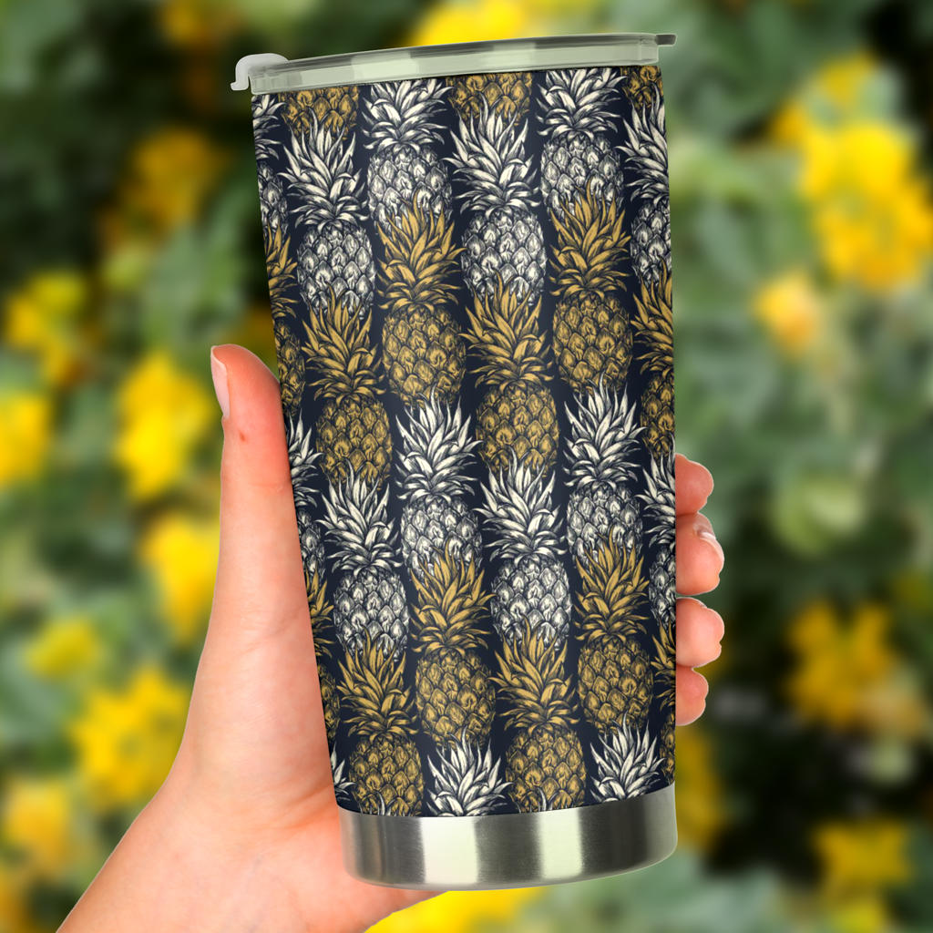 Pineapple Print Design Pattern Tumbler