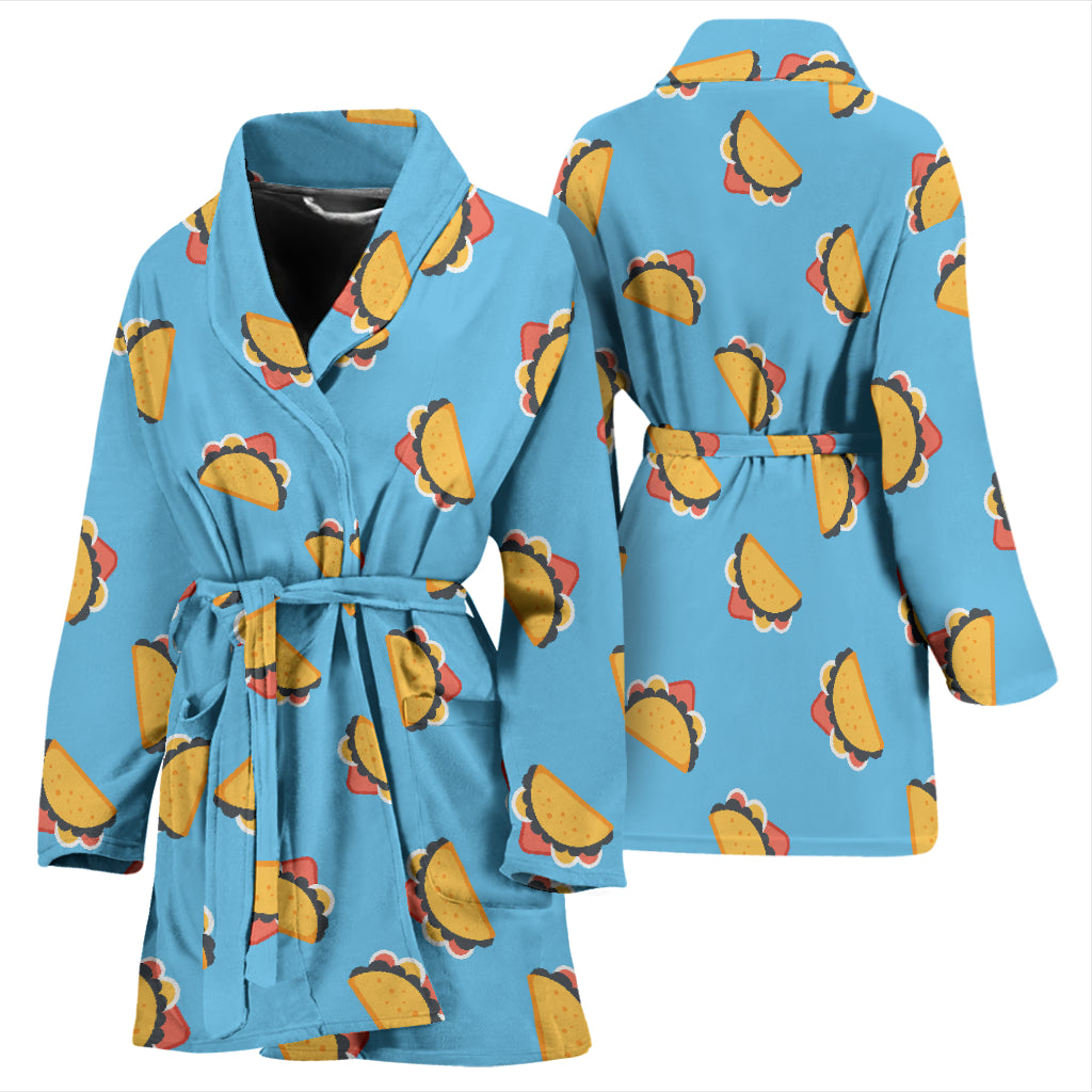 Taco Print Design LKS301 Women Bathrobe