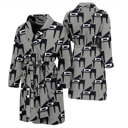 Piano Print Design LKS404 Men Bathrobe
