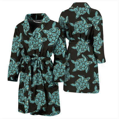 Sea Turtle Print Design LKS302 Men Bathrobe