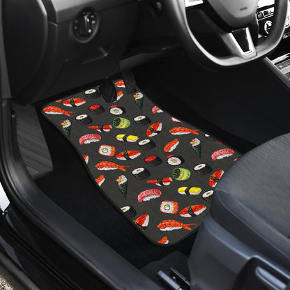 Sushi Design Print Car Floor Mats Front Back