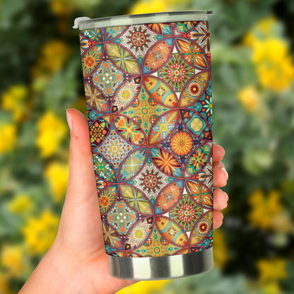Mandala Flower Themed Design Print Tumbler