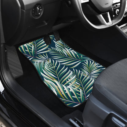 Sun Spot Tropical Palm Leaves hower Curtain Car Floor Mats Front Back