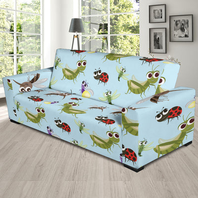 Ladybug Pattern Print Design 01 Sofa Slipcover