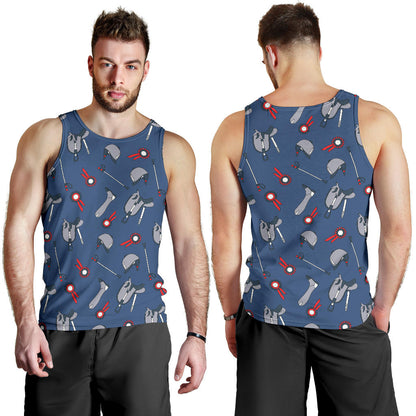 Equestrian Equipment Background Men Tank Top