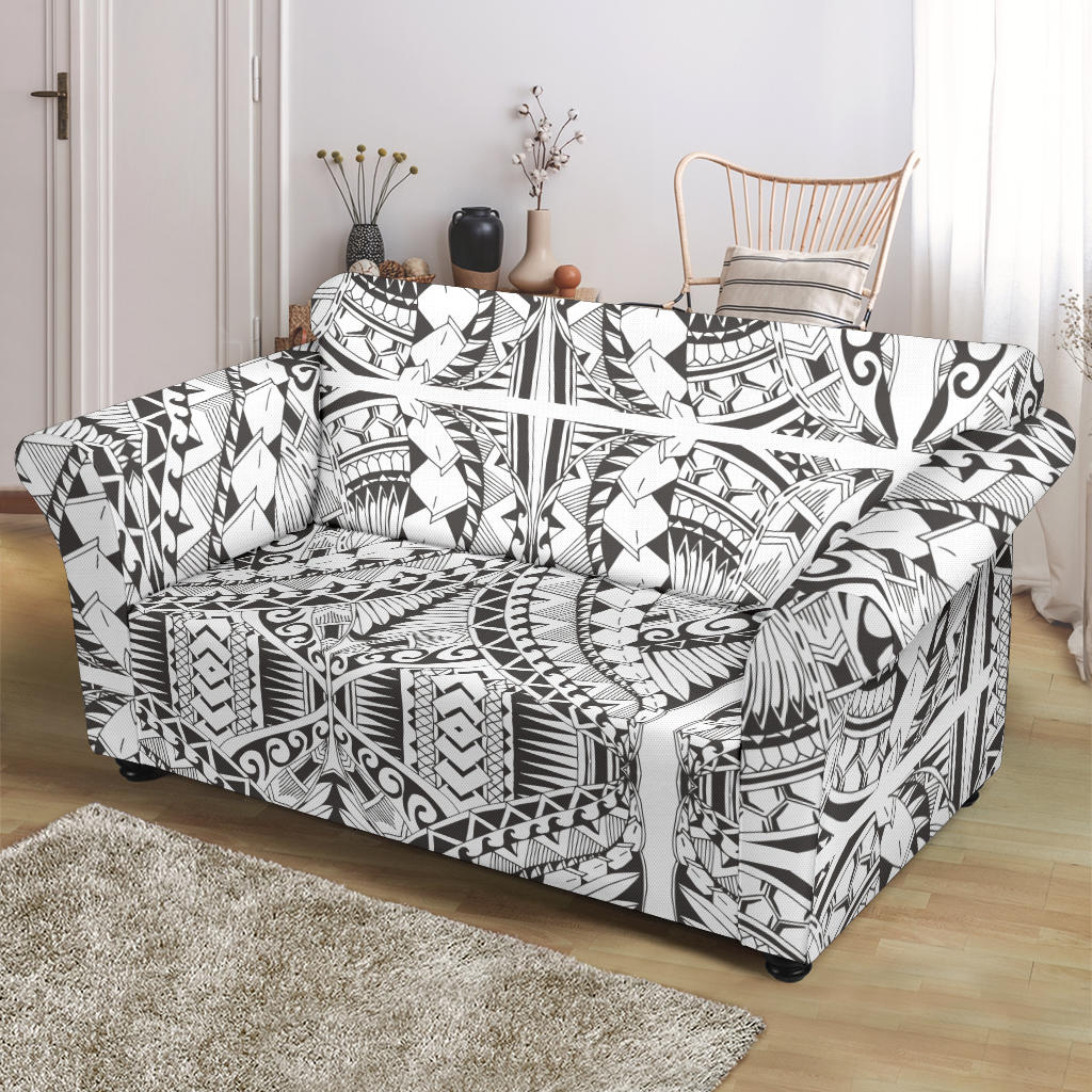 Samoan Style Print Design LKS301 Loveseat Couch Slipcover