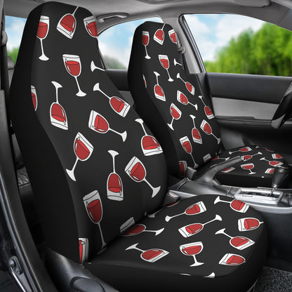 Wine Glass Print Design LKS303 Car Seat Covers