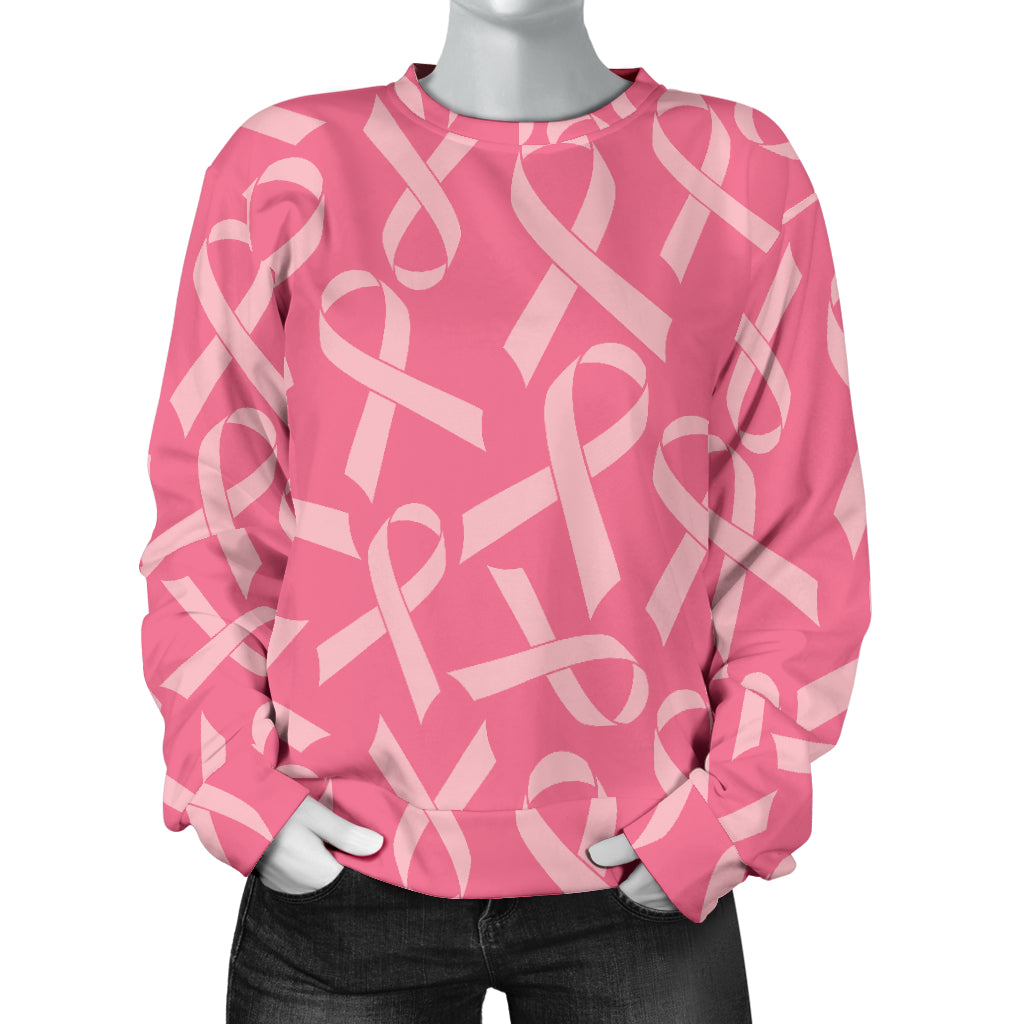 Breast Cancer Awareness Themed Women Long Sleeve Sweatshirt