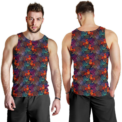 Rooster Print Style Men Tank Top