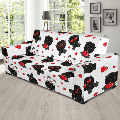 Affenpinscher Pattern Print Design 01 Sofa Slipcover