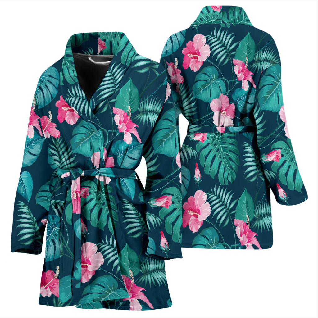 Summer Floral Print Design LKS301 Women Bathrobe